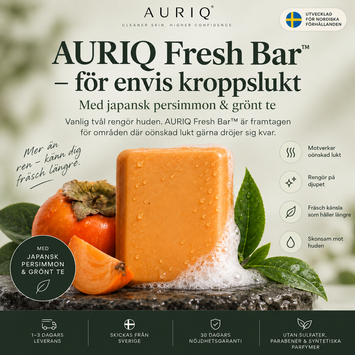 AURIQ Fresh Bar™ Med japansk persimmon & grönt te